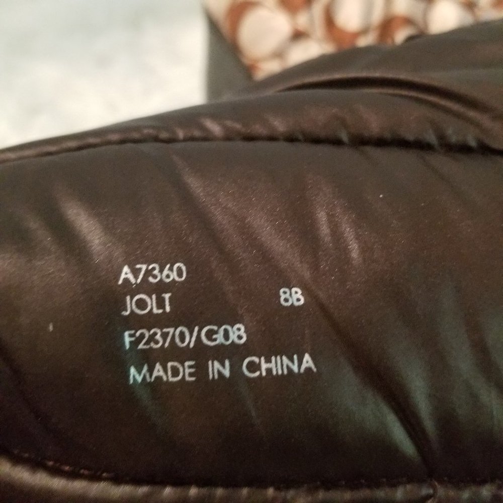 Coach Jolt Snow Boots Signature Brown & Cream Quilted Nylon Weatherproof 8 B - Picture 8 of 9